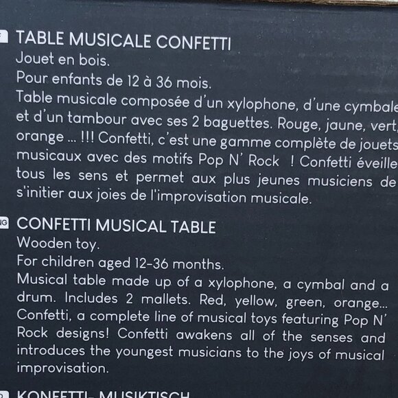 Janod Wooden Musical Table Confetti - Children's Musical Instrument New Sealed - Picture 11 of 12